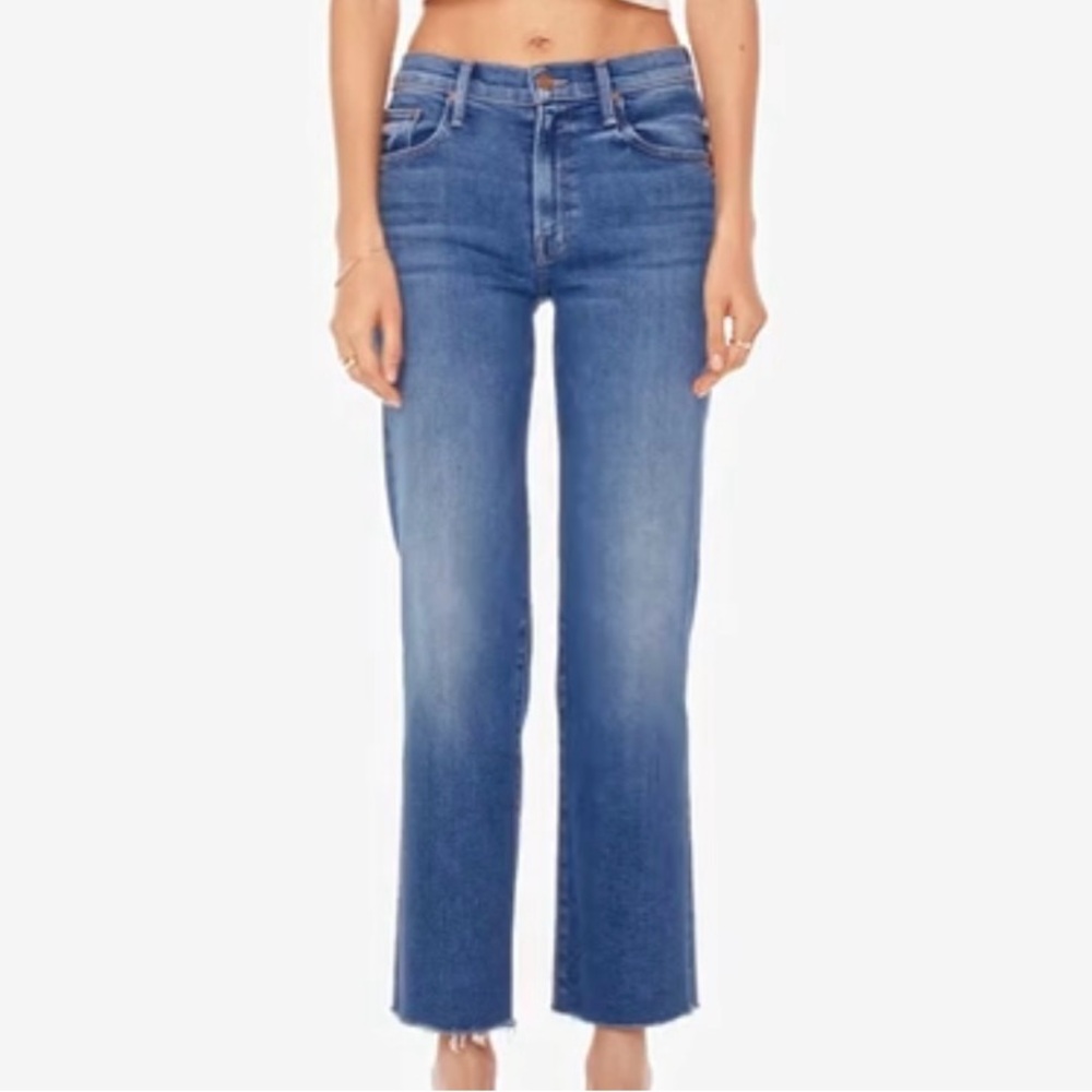 ** HOLIDAY DEAL 
MOTHER Women's Straight Leg Blue Jeans